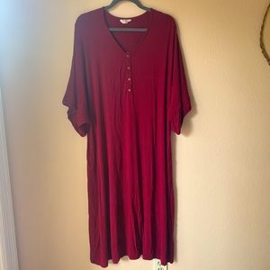 Dwell and Slumber Wine Caftan Dress